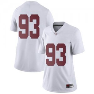 Women's Alabama Crimson Tide #93 Tripp Slyman White Limited NCAA College Football Jersey 2403JQPC0